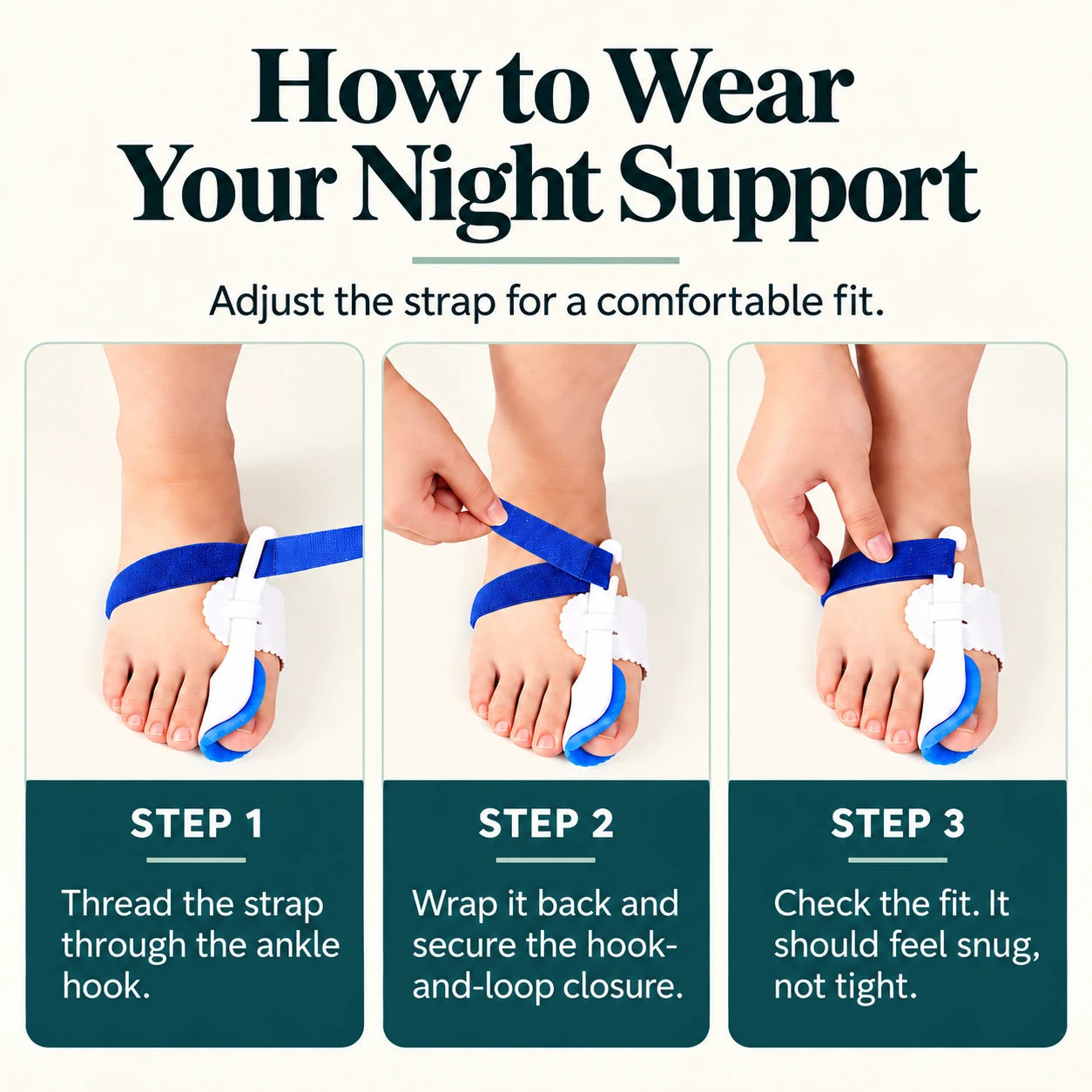 How to wear BODARIS Night Support